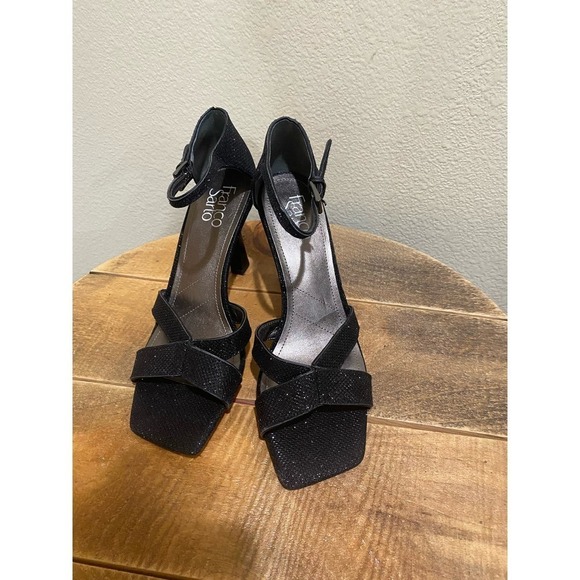 Franco Sarto Rania 2 Ankle Stiletto Heels Black size 8.5 - Picture 2 of 9